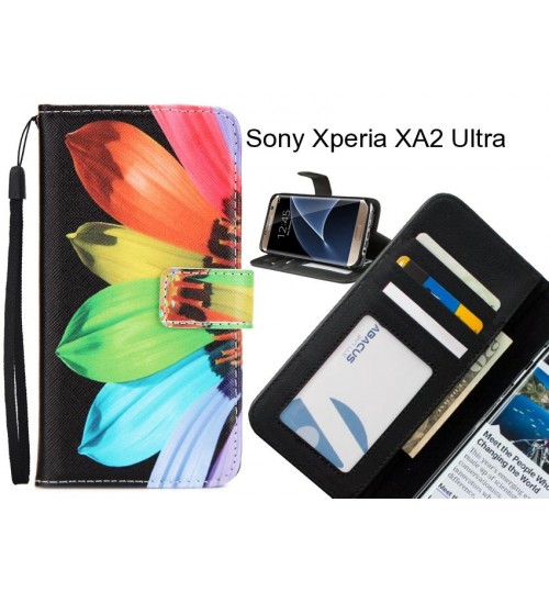 Sony Xperia XA2 Ultra case 3 card leather wallet case printed ID