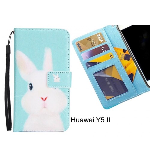 Huawei Y5 II case 3 card leather wallet case printed ID