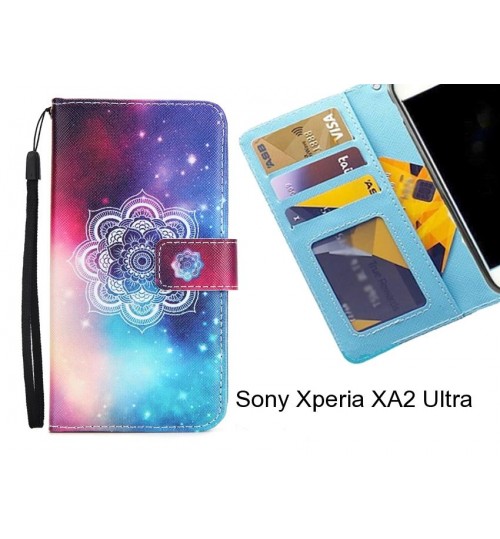 Sony Xperia XA2 Ultra case 3 card leather wallet case printed ID