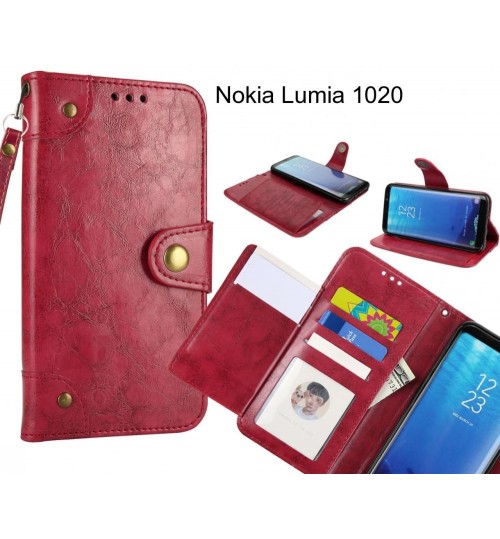 Nokia Lumia 1020 Case Executive Multi Card Wallet Leather Case - Red