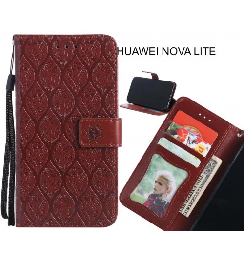 HUAWEI NOVA LITE Case Leather Wallet Case embossed sunflower pattern