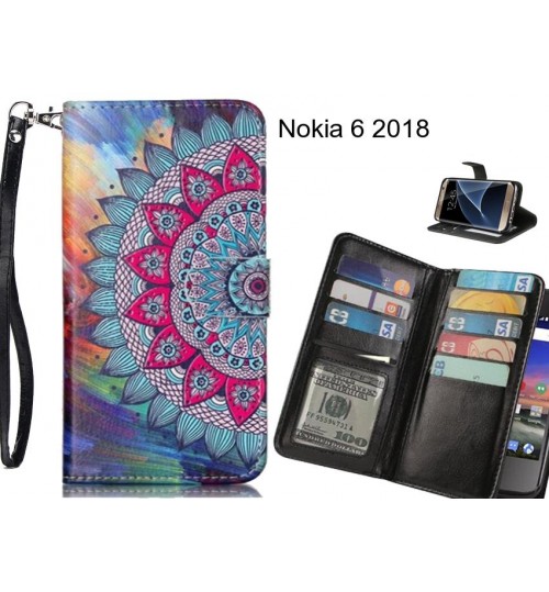 Nokia 6 2018 Case Multifunction wallet leather case