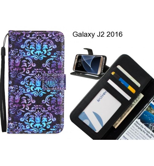 Galaxy J2 2016 case 3 card leather wallet case printed ID