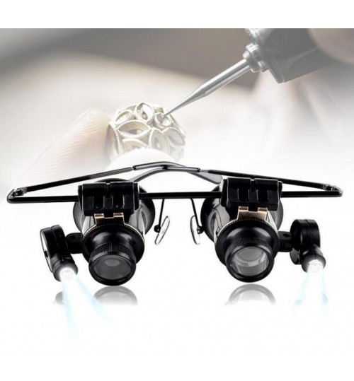 Magnifying Glasses 20X Jewellery Repair Magnifier with LED Light