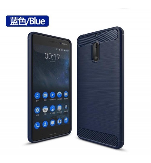 Nokia 6 case impact proof rugged case with carbon fiber