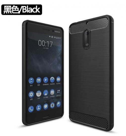 Nokia 6 case impact proof rugged case with carbon fiber