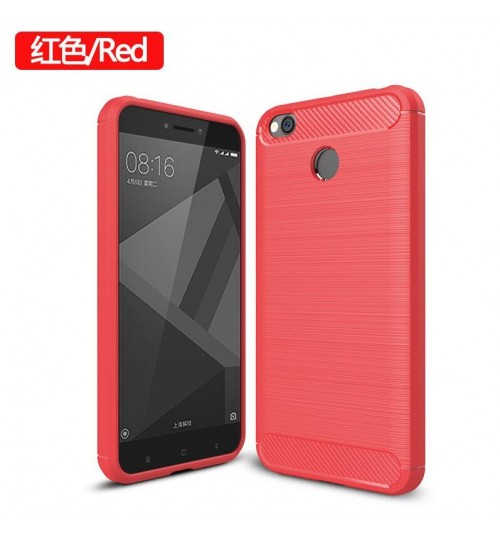 Xiaomi Redmi 4X case impact proof rugged case with carbon fiber