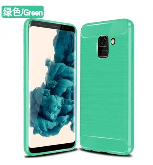 Galaxy A8 plus 2018 case impact proof rugged case with carbon fiber