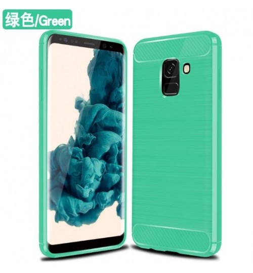 Galaxy A8 plus 2018 case impact proof rugged case with carbon fiber