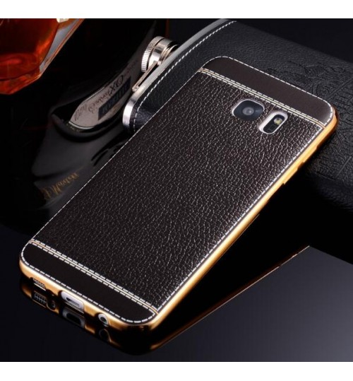 Galaxy  J7 PRO 2017  case Slim Bumper with back TPU Leather soft Case