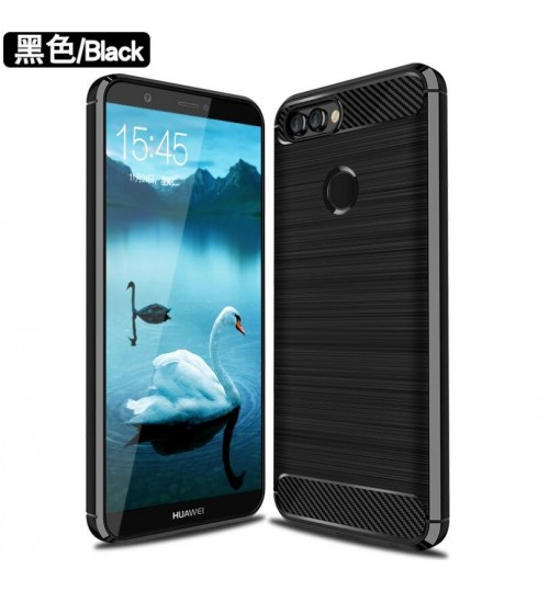 Huawei Y7 Prime 2018 case impact proof rugged case with carbon fiber