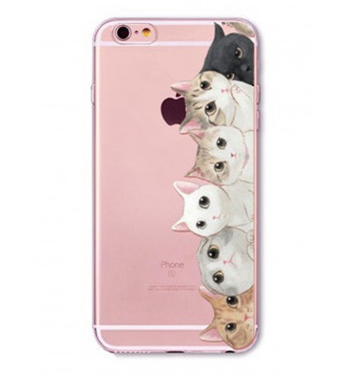iPhone 6 6S Plus case Cat Style Meow TPU Soft Gel Case