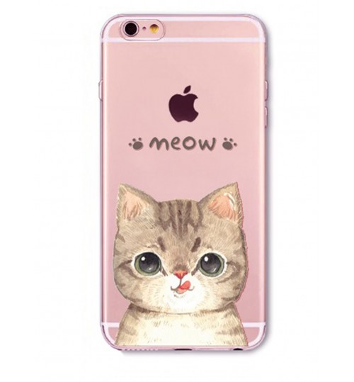 iPhone 6 6S Plus case Cat Style Meow TPU Soft Gel Case