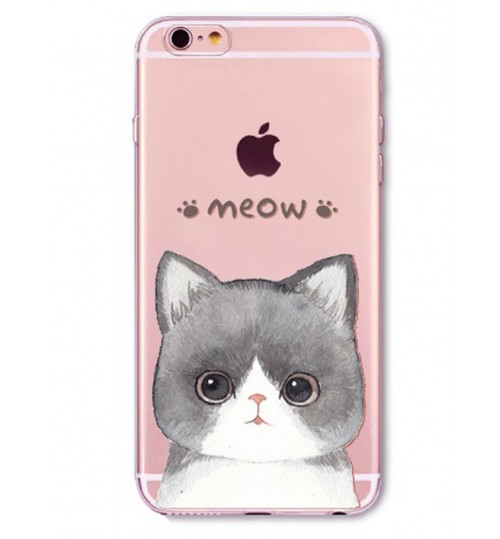 iPhone 6 6S Plus case Cat Style Meow TPU Soft Gel Case