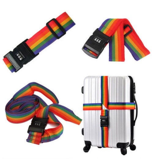 Password Lock Travel Luggage Suitcase Strap Belt Luggage Strap Belt Cord Rope