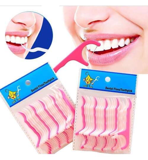 25PC  Dental Floss Picks Toothpick Dental Care