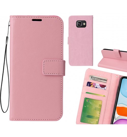 Galaxy A3 2016 Case Fine Leather Wallet Case - Pink