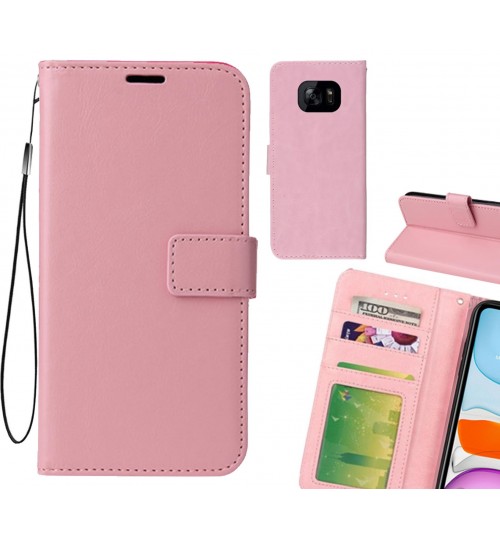 Galaxy S7 edge case Fine leather wallet case