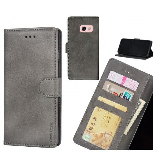 Galaxy A3 2017 Case Executive Leather Wallet Case - Grey