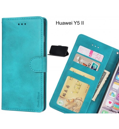 Huawei Y5 Ii Case Executive Leather Wallet Case - Green