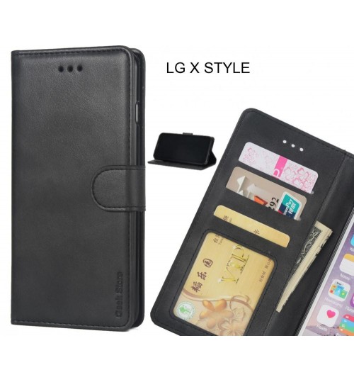 LG X STYLE case executive leather wallet case