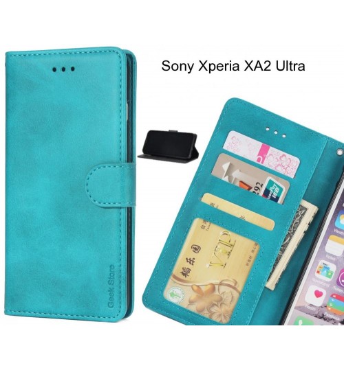 Sony Xperia Xa2 Ultra Case Executive Leather Wallet Case - Green