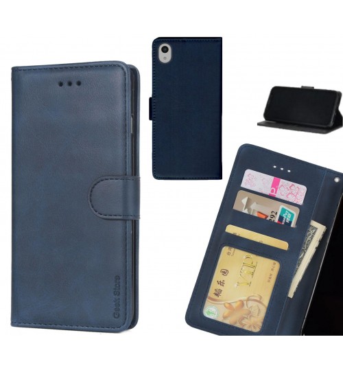 Sony Xperia Z5 Case Executive Leather Wallet Case - Blue