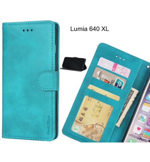 Lumia 640 Xl Case Executive Leather Wallet Case - Green