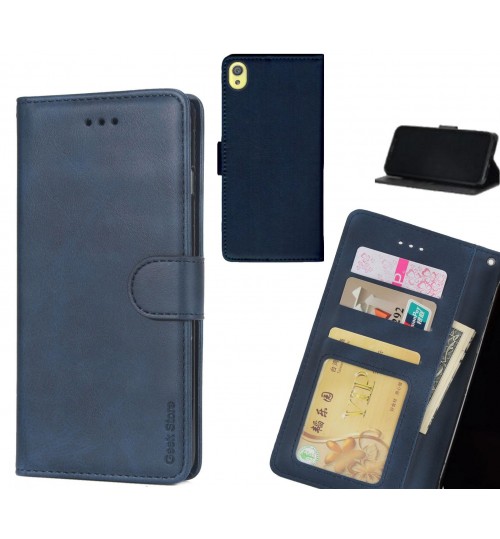 Sony Xperia Xa Case Executive Leather Wallet Case - Blue
