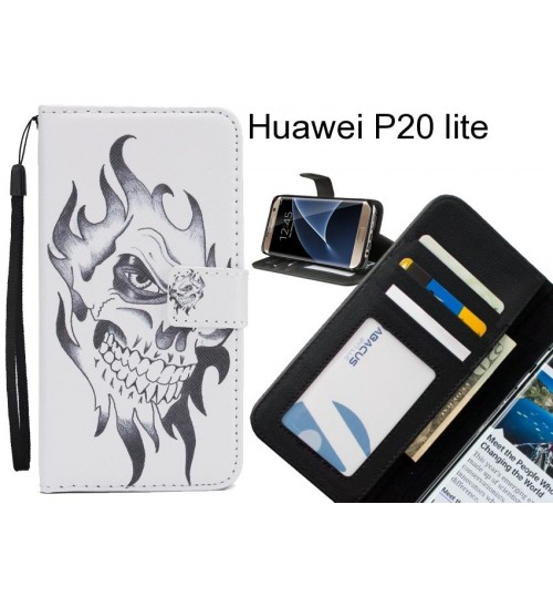 Huawei P20 lite case 3 card leather wallet case printed ID