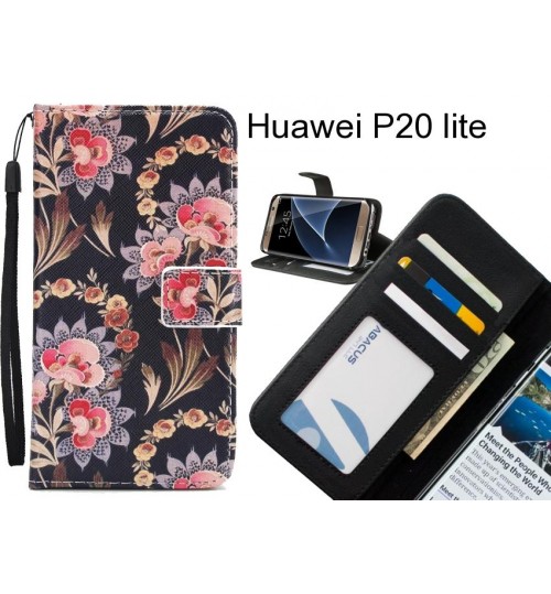 Huawei P20 lite case 3 card leather wallet case printed ID