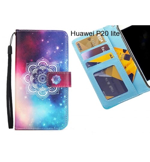 Huawei P20 lite case 3 card leather wallet case printed ID