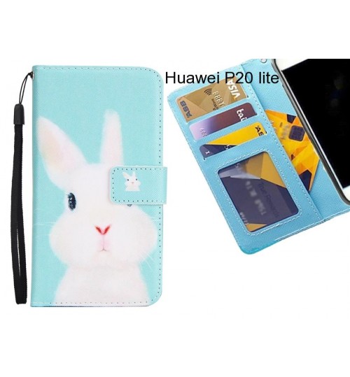 Huawei P20 lite case 3 card leather wallet case printed ID