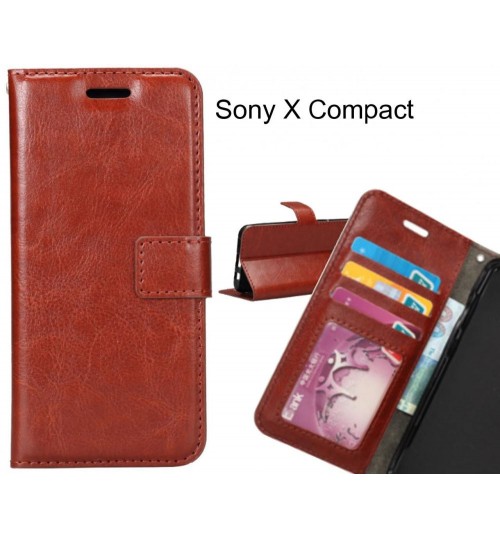 Sony X Compact case Wallet Leather Magnetic Smart Flip Folio Case