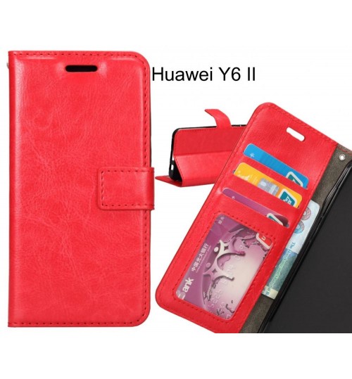 Huawei Y6 II case Wallet Leather Magnetic Smart Flip Folio Case