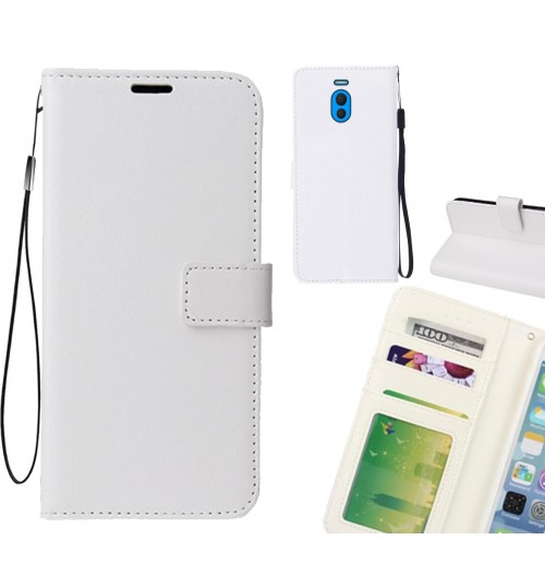 Meizu M6 Note Case Wallet Leather Magnetic Smart Flip Folio Case - White