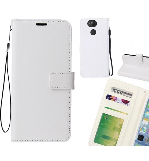 Sony Xperia Xa2 Case Wallet Leather Magnetic Smart Flip Folio Case - White