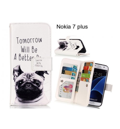 Nokia 7 plus case Multifunction wallet leather case