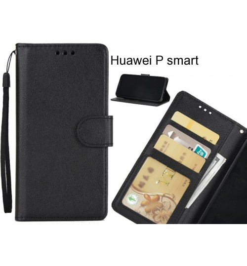 Huawei P smart case Silk Texture Leather Wallet Case