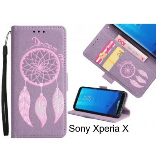 Sony Xperia X  case Dream Cather Leather Wallet cover case