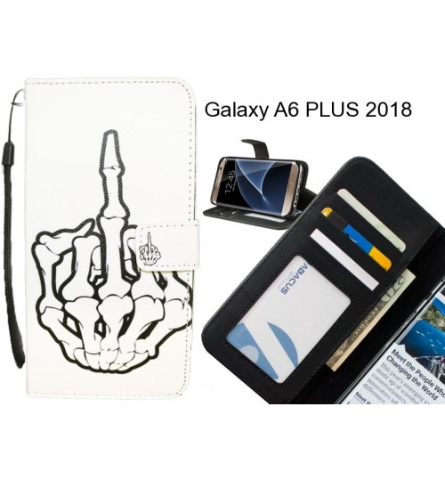 Galaxy A6 PLUS 2018 case 3 card leather wallet case printed ID