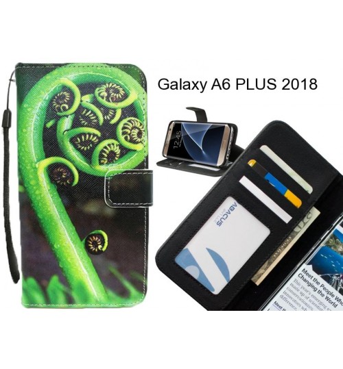 Galaxy A6 PLUS 2018 case 3 card leather wallet case printed ID
