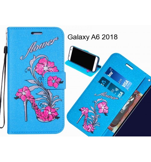 Galaxy A6 2018 case Fashion Beauty Leather Flip Wallet Case