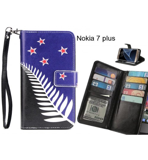 Nokia 7 plus case Multifunction wallet leather case