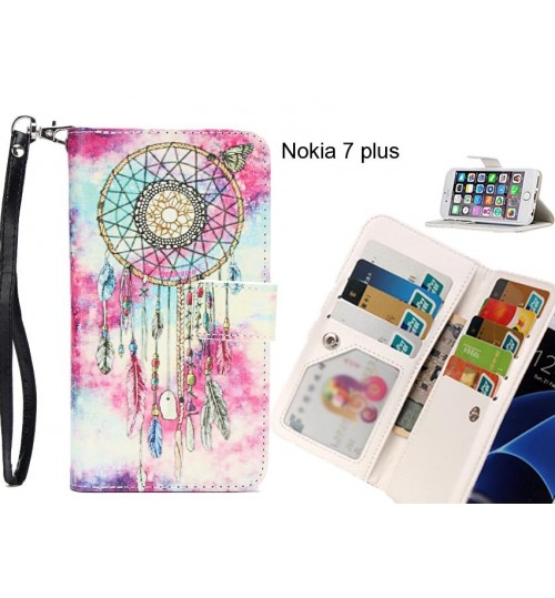 Nokia 7 plus case Multifunction wallet leather case