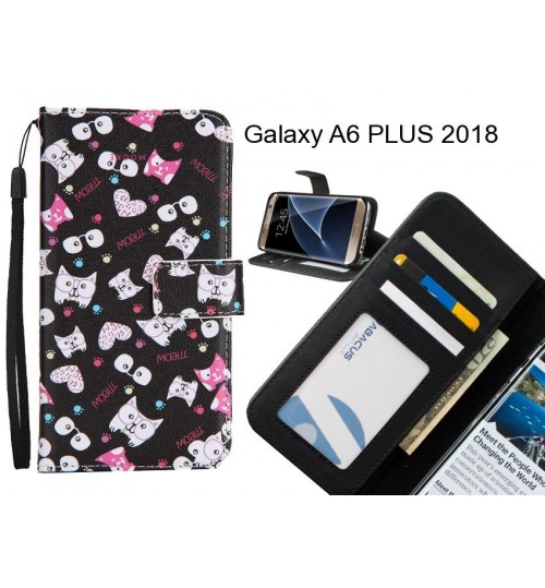 Galaxy A6 PLUS 2018 case 3 card leather wallet case printed ID