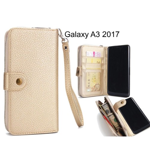 Galaxy A3 2017 Coin Wallet Case Full Wallet Leather Case - Gold