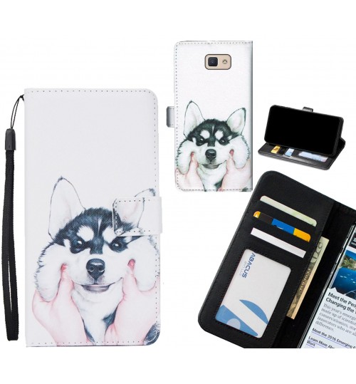 Galaxy J5 Prime  case 3 card leather wallet case printed ID