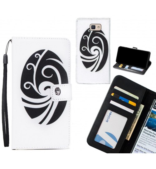 Galaxy J5 Prime  case 3 card leather wallet case printed ID