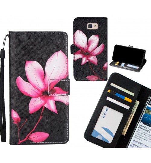 Galaxy J5 Prime  case 3 card leather wallet case printed ID